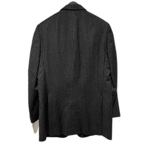 Jones New York Black Pinstripe Wool Men's 2pc Jacket Trousers Pants Suit 42L - Picture 3 of 10